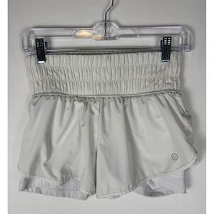 Gilly Hicks Flowy Athletic Shorts Womens XS White Lightweight Lined Active Y2K